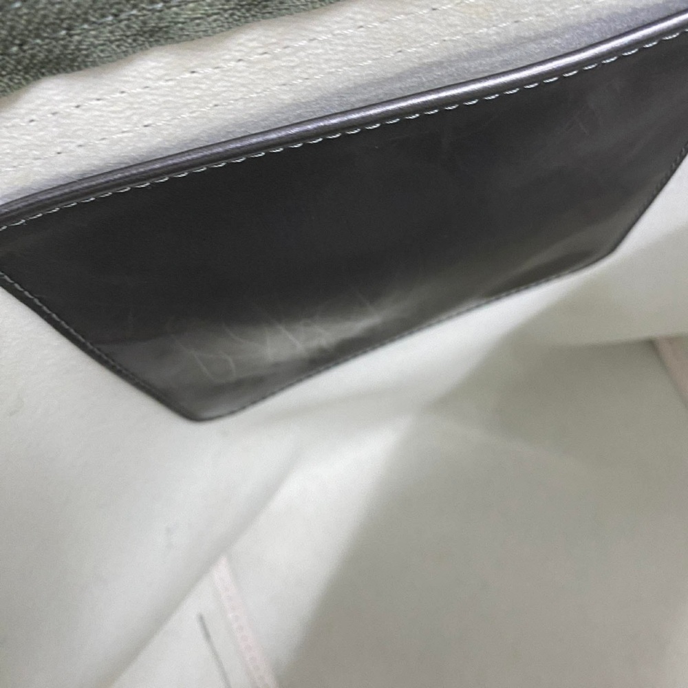 Longchamp Le Pliage Metallic Silver with green accent Elegant Tote Bag - Picture 13 of 14